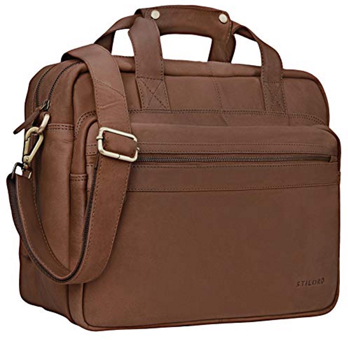 Leren Laptoptas voor Dames en Heren - Office Schoudertas met Vintage Ontwerp