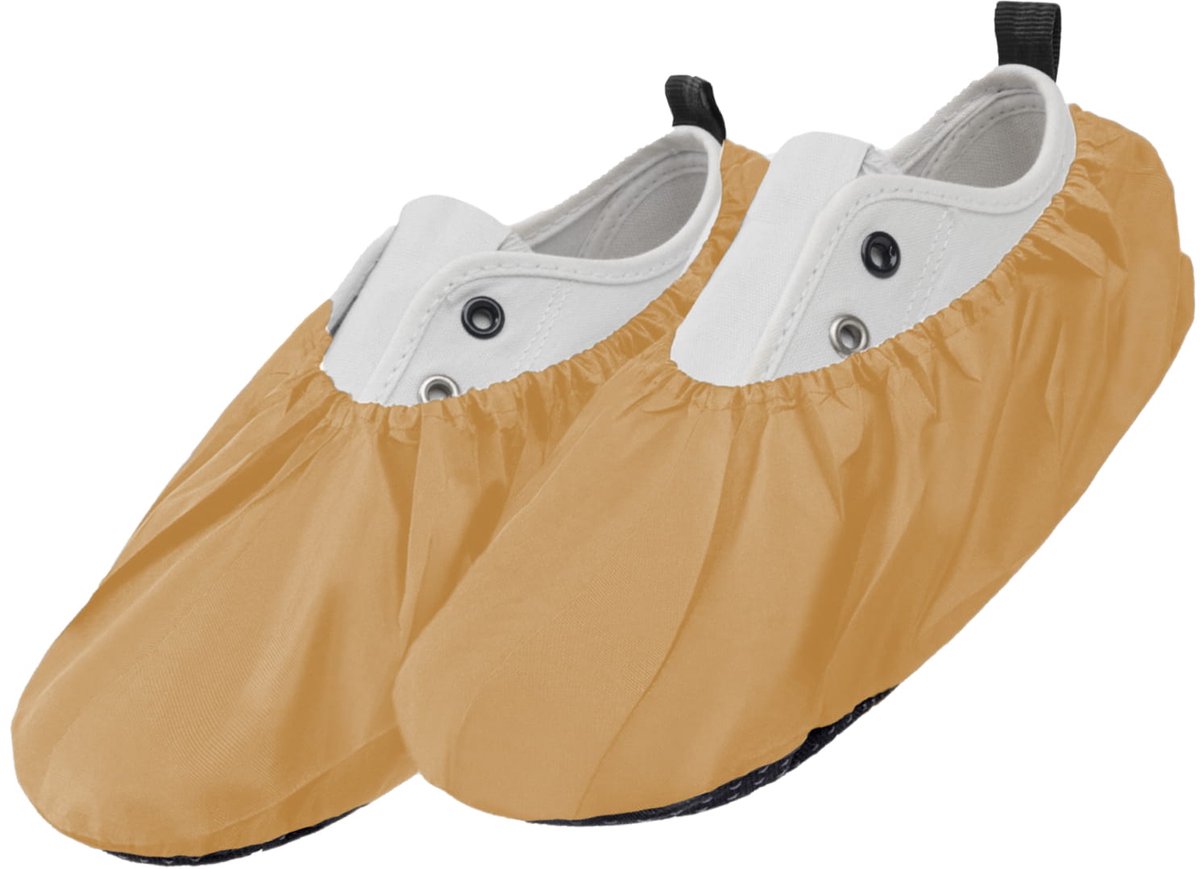 FEROCITY - Schoenovertrekken - Antislip, herbruikbaar - Unisex - Erwachsene - EU 38-45 - Polyester - Sinaasappel