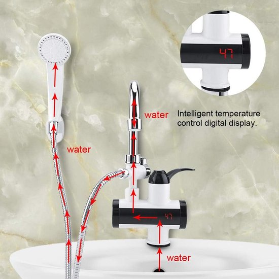 Kitchenbrothers Waterkoker - Elektrisch - 1,5l - Temp.regeling - Dubbelwandig - Zwart