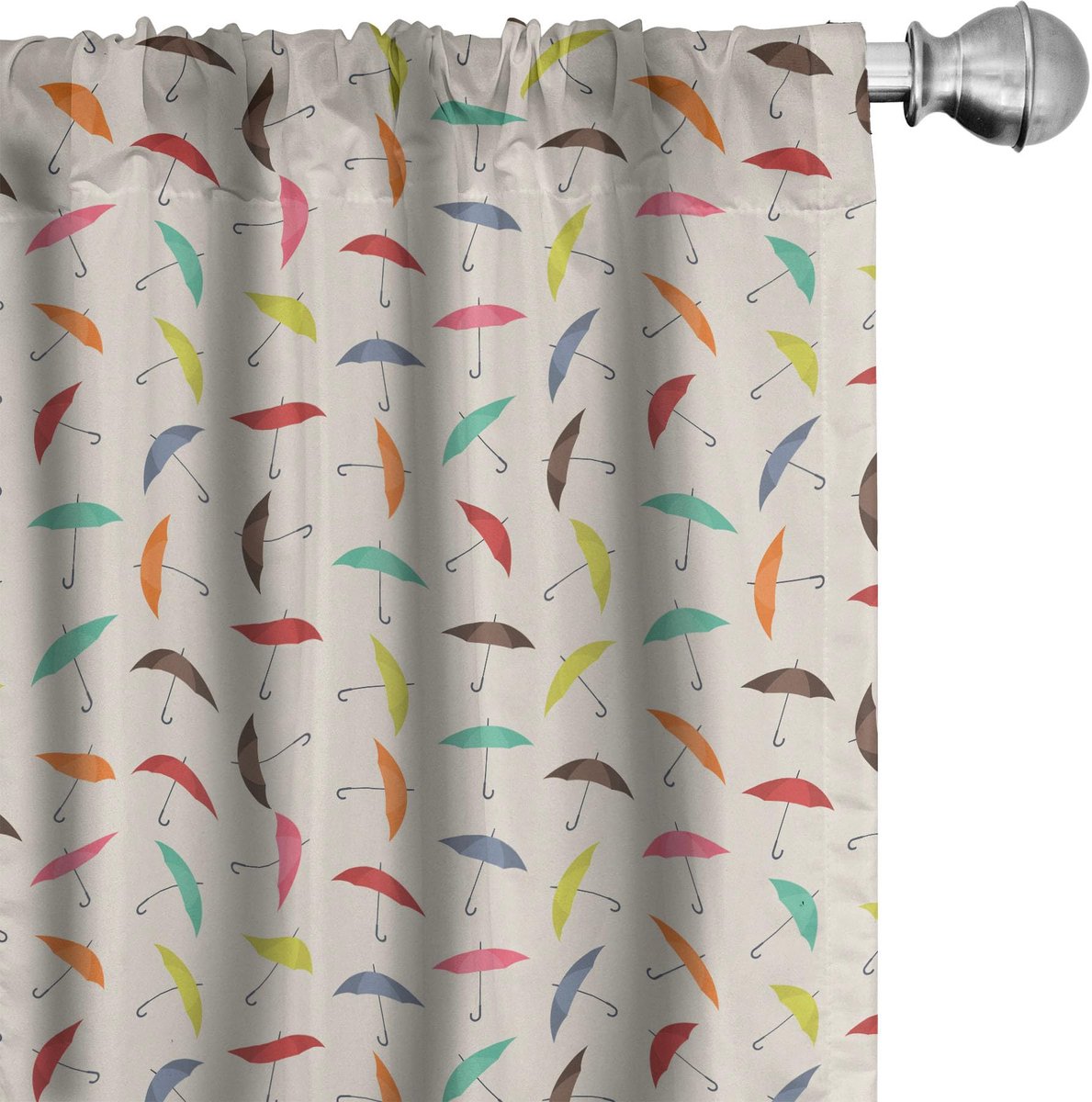 ABAKUHAUS Regenboog Gordijnset 2x75x175 cm – Microvezel Mehrfarbig