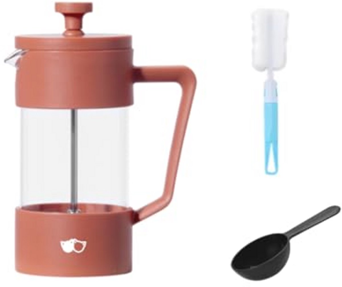 Handmatige Franse Pers Koffiezetapparaat - Roestvrij Staal en Borosilicaatglas - 350 ml - Perfect voor Thuisbarista