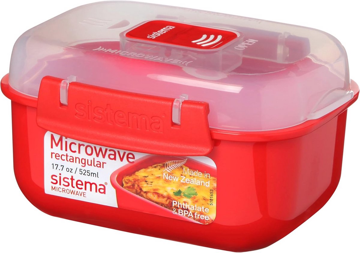 BPA-vrije magnetron-voorraaddoos 525 ml met deksel - 14,5 x 11 x 8 cm