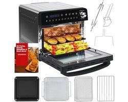 Mini Oven met Airfryer Functies - 14L, 1800W, 11-in-1 met Aanraakscherm en 7 Accessoires
