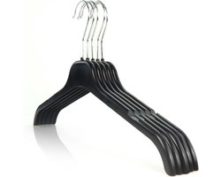 Hangerworld 100 ruimtebesparende zwarte kleerhangers, 43 cm, robuuste kunststof