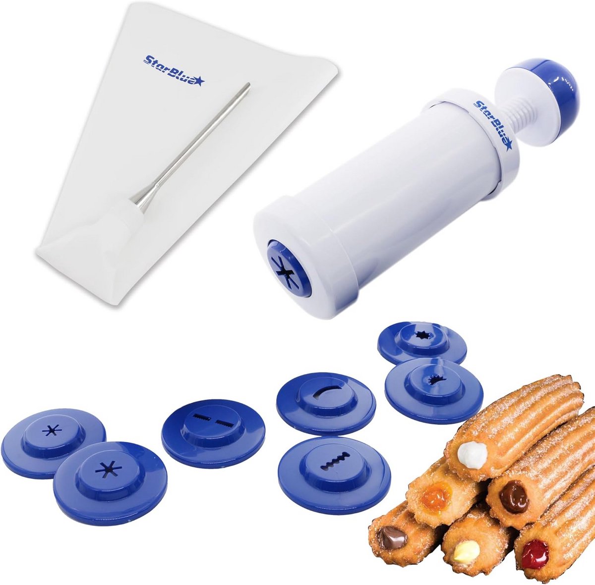 Churro Maker Set - Complete Set voor Het Maken van Gevulde Churros met Spuitmond