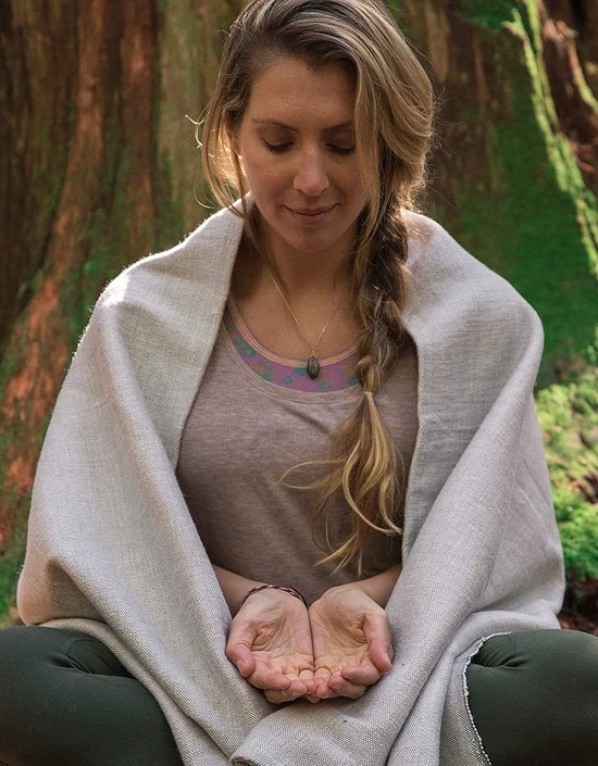 Katoenen Yogadeken Stone Weave voor Yoga en Meditatie — afbeelding 2