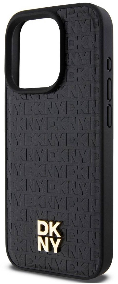DKNY Repeat Stack Logo Back Case (MagSafe Compatible) - Geschikt voor Apple iPhone 15 Pro Max (6.7") - Zwart