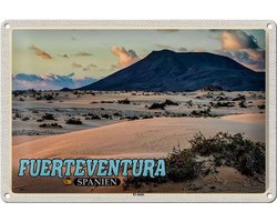 Blechschild Reise 30x20cm Fuerteventura Spanien El Jable Wanderdüne