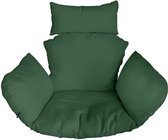 FEROCITY - Schommelkussen - Housse de balançoire en polyrotin - Pour un cocon de jardin suspendu - XXL - Polyester - Vert