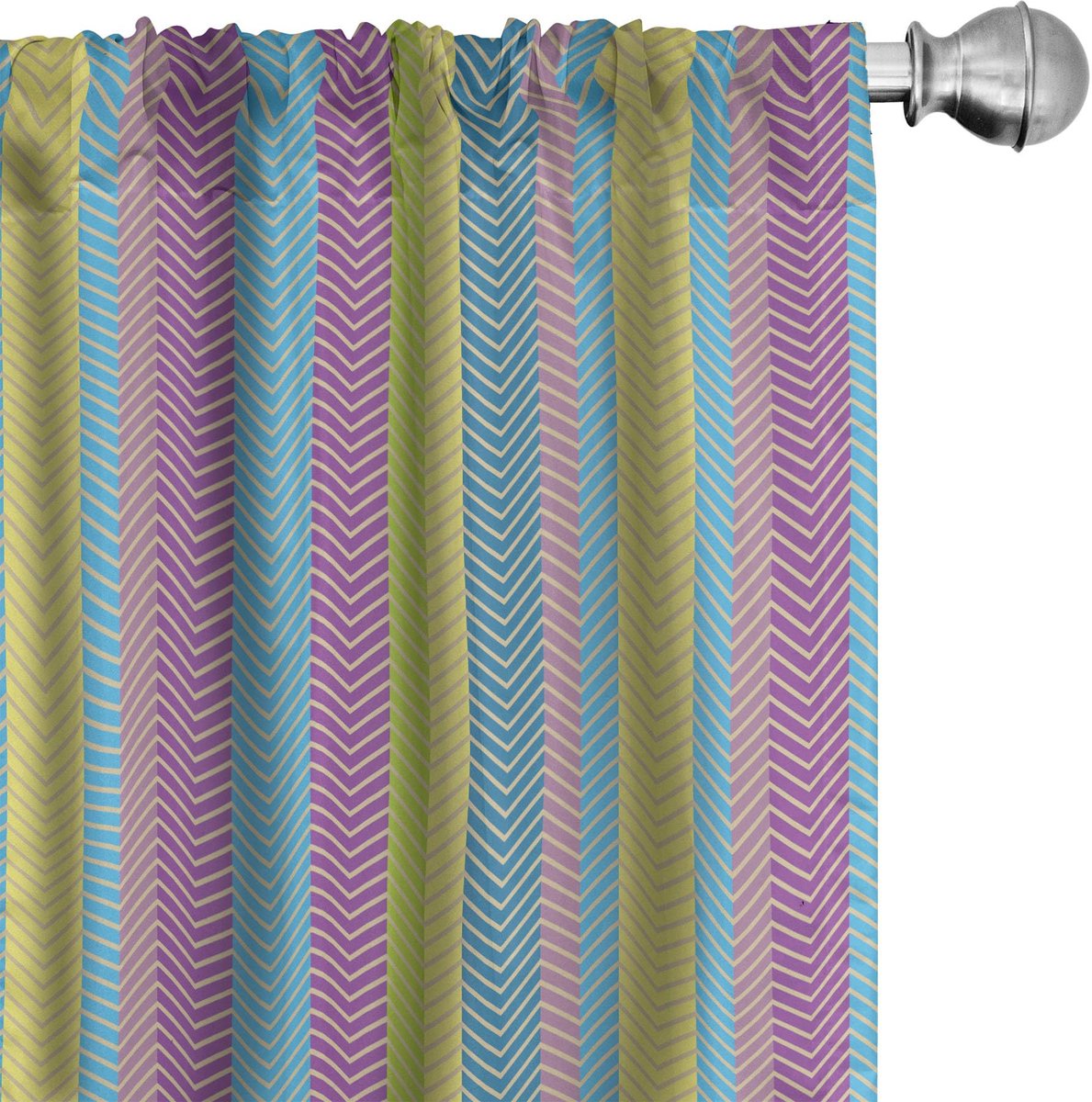 ABAKUHAUS 2x Gordijnpanelen 75x245 cm – Meerkleurig, Halfverduisterend, Microvezel Mehrfarbig