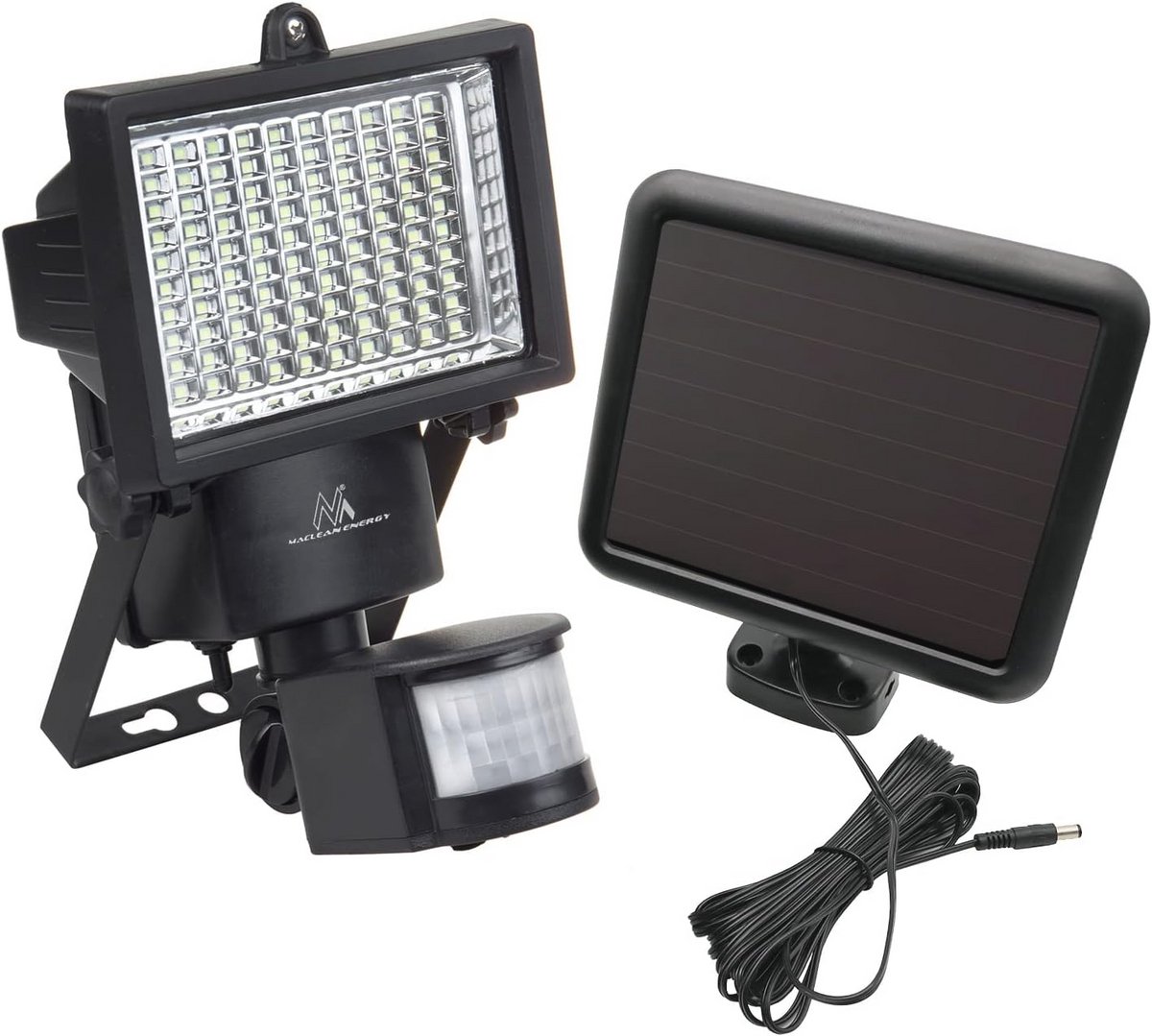 Solar lamp LED spot met bewegingssensor en schemersensor – Draadloze wandlamp IP44 6W 360 lumen 6000K