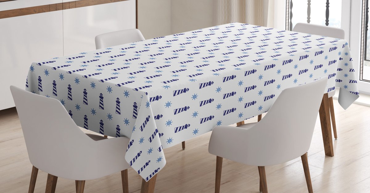 ABAKUHAUS – Tafelkleed – navyblauw – satijn, waterbestendig, 140x170 cm