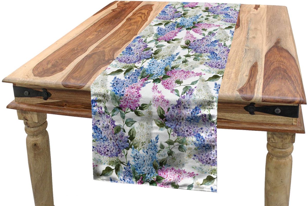 ABAKUHAUS – Tafelrunner 40x225 cm – Polyester, machinewasbaar, lavendel/roze