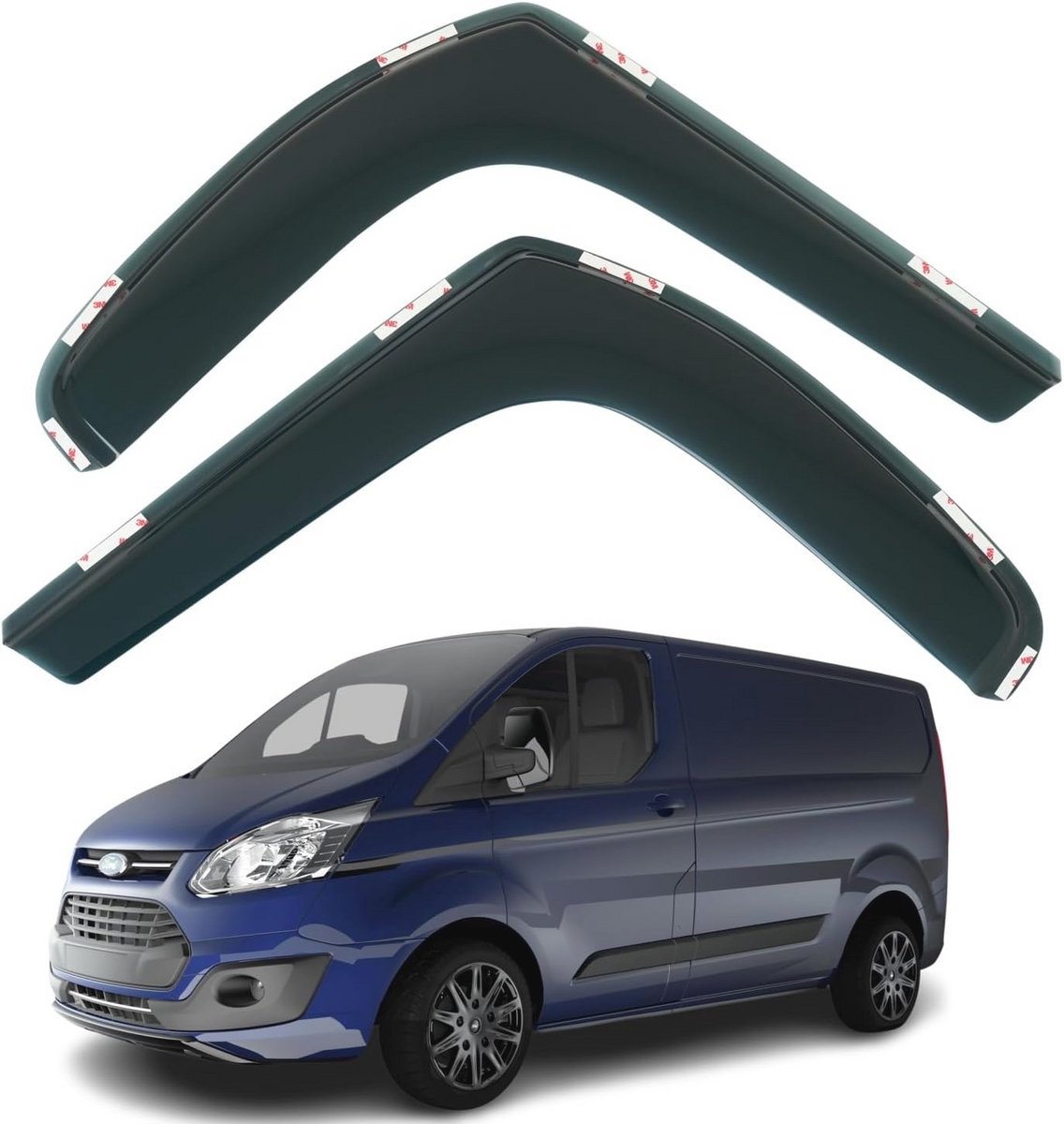 Set van 2 Windgeleiders voor Ford Transit Custom en Tourneo Custom (2012-2023)