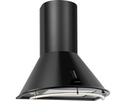 Klarstein Afzuigkap Noir retro , afzuigkap , rvs , 60 cm , 352 m³/h afzuigcapaciteit , drei vermogensstanden , afzuigmodus , Umluftbetrieb mogelijk , mattschwarz - 352 m³/u 75 cm - voor Keuken - Vetfilter - Dampkap - Wasemkap