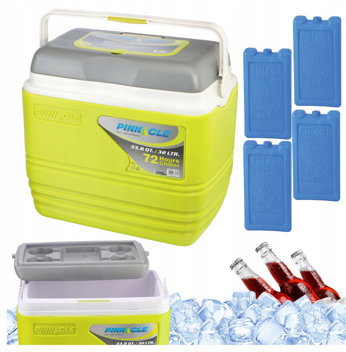 Pinnacle TPX7000 32L Koelbox Groen + 4 Koelpacks