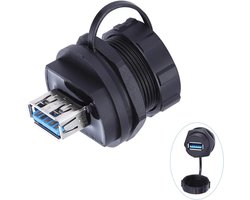 Dual USB 3.0 Mounting Connector - PA66 Waterproof Connector - Mobile Phone Charger - Digital Car Hard Drive USB Connector