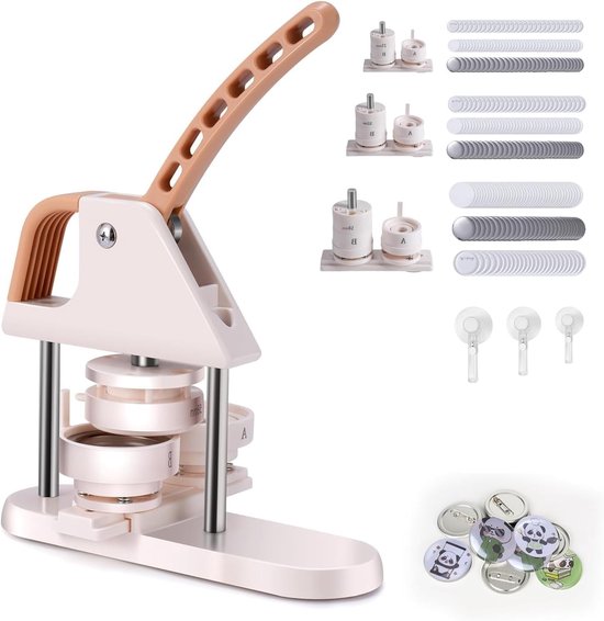 VEVOR Knopenmachine van 25 mm-500 Stuks Set voor het Maken van Badges