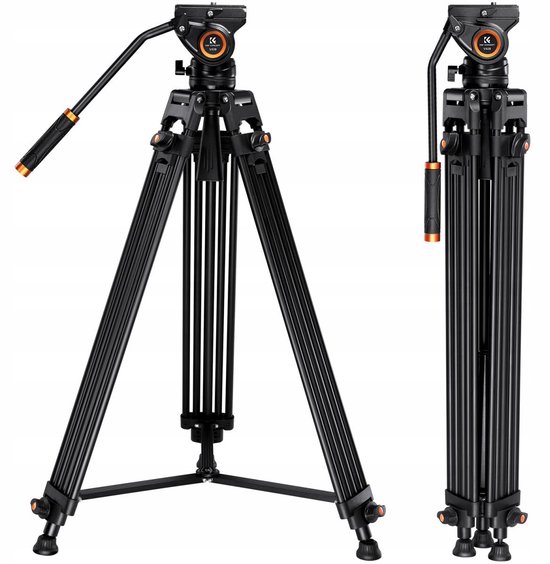K&F Concept Statief D255C4 170cm carbon met monopod plate