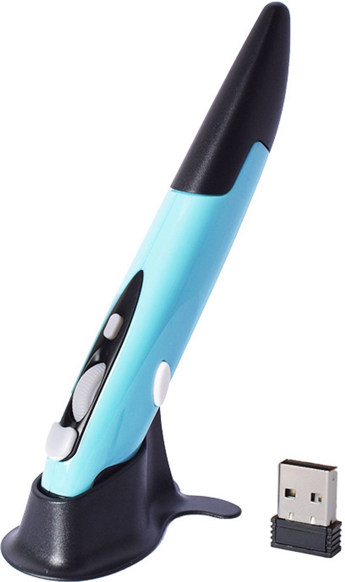 2.4G draadloze penmuis, verticale penvormige muis, computeraccessoire (blauw)