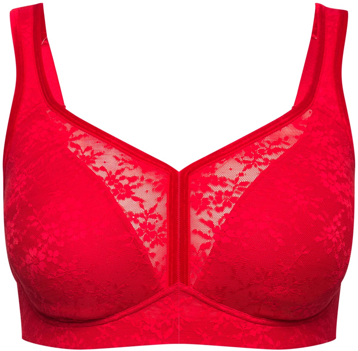 Ulla Popken - Dames - Minimizer-BH spacer-cups zonder beugels - Salsa - Maat 115D