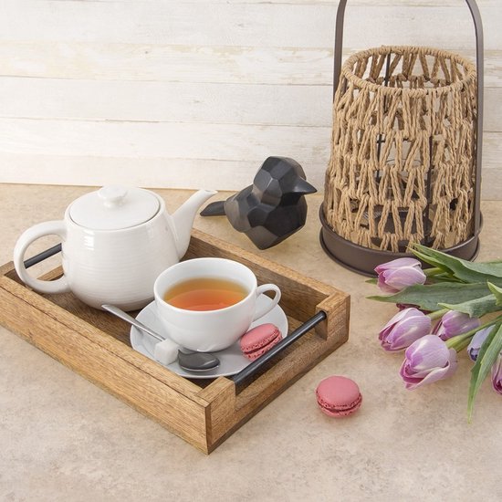 Plateau De Service Décoratif En Bois De Manguier Fait à La Main En