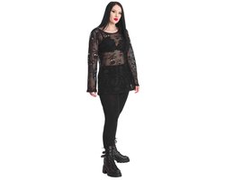 Banned - Bff Net Longsleeve top - 3XL - Zwart