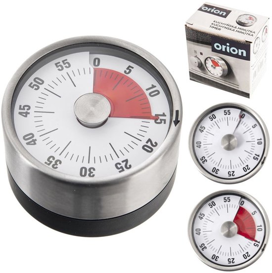 ORION - Analoge Keukentimer - Magnetisch - Roestvrij Staal - 6 cm van orion — afbeelding 5