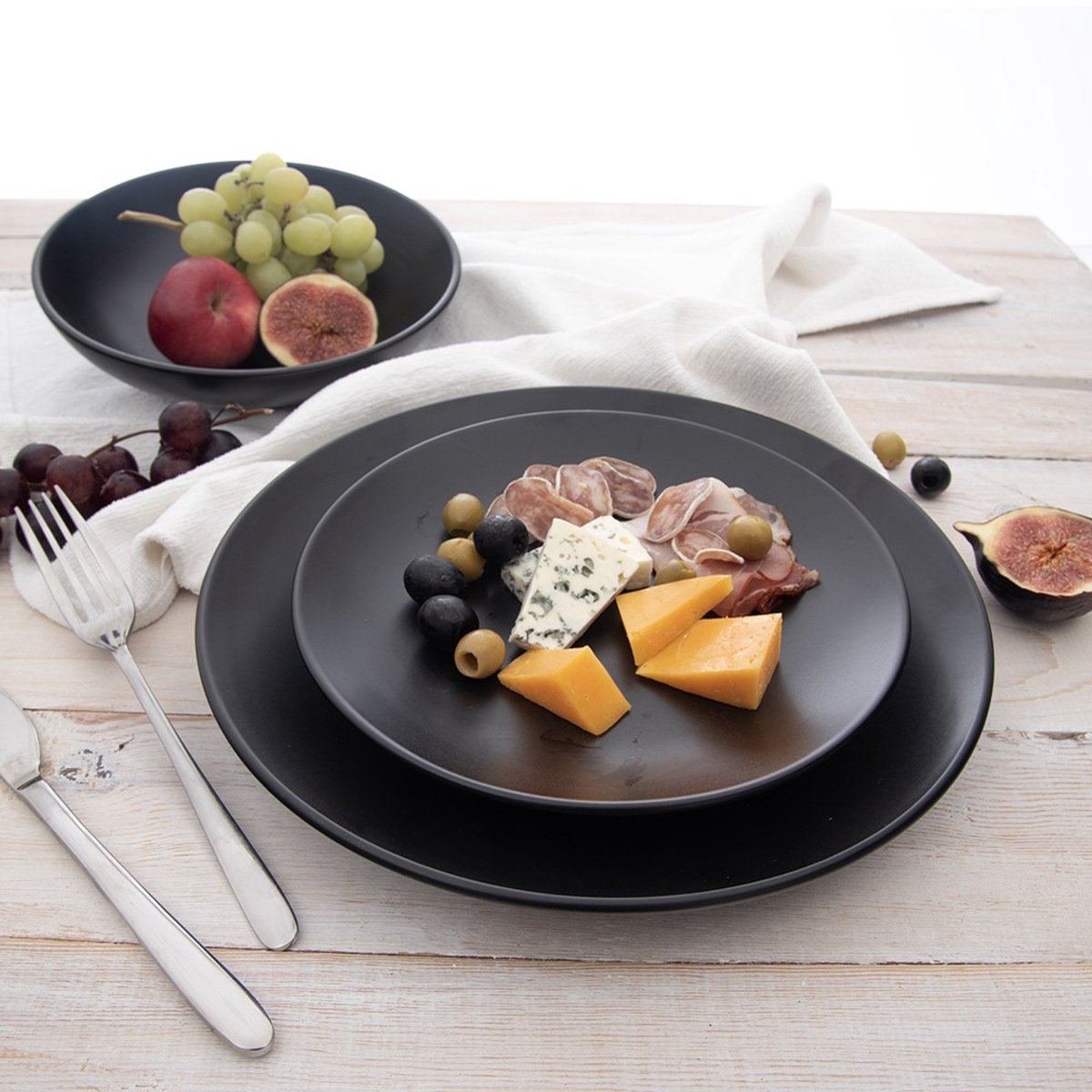 Orion – Diep Dinerbord – Keramiek – Zwart – 800 ml / Ø20,5 cm