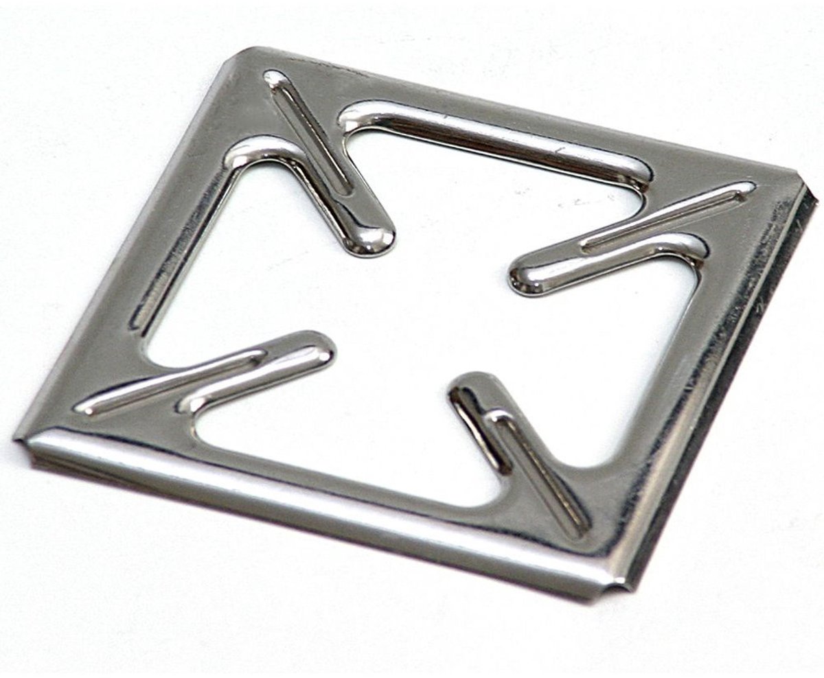 Orion - Roestvrijstalen Kookplaat Onderzetter - 9,5x9,5 cm - Vierkant - Universal