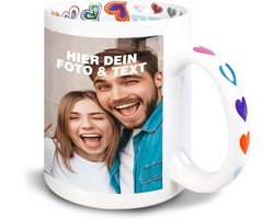 Gepersonaliseerde mok met eigen foto en tekst - Uniek cadeau voor koppels