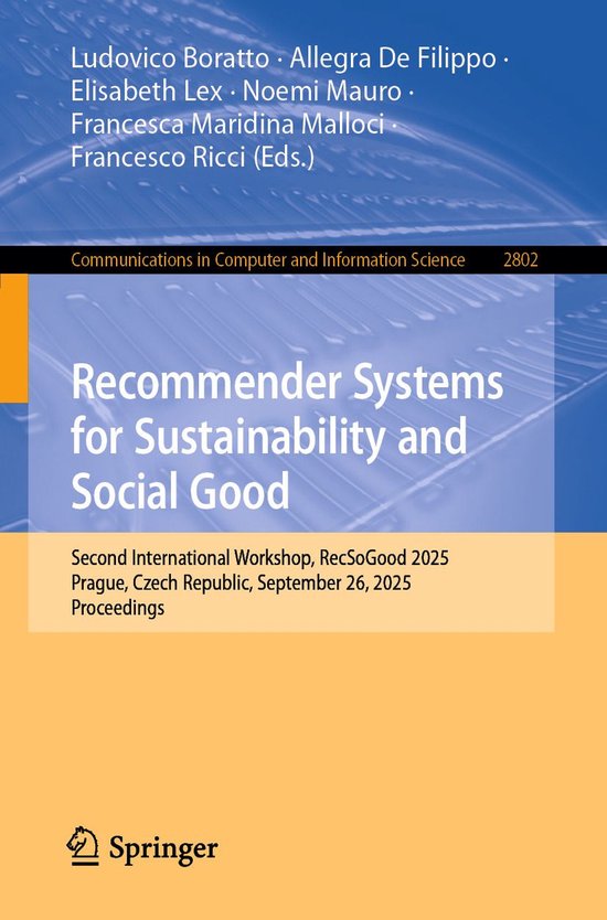 Springer Nature Proceedings Computer Science - Recommender S ... - cover
