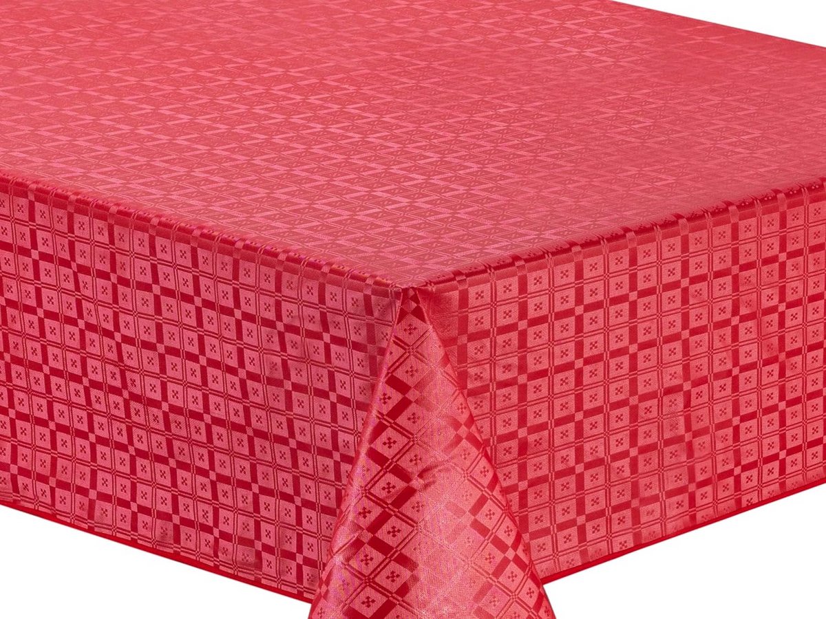Rechthoekig PVC tafelkleed met reliëf 140x200 cm Saliegroen
