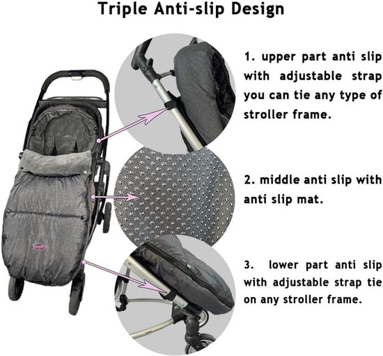 Universele Voetenzak Kinderwagen Winter - Waterafstotend & Warm voor 6-42 Maanden van Universele — afbeelding 4