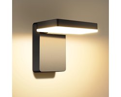 LEDMO 60 W Outdoor Indoor Wall Light 3000 K Black Outdoor Spotlight LED Foldable 5000 LM Outdoor Wall Light with LED Panel 360° Rotating Waterproof IP65 for Patio, Garden, Garage