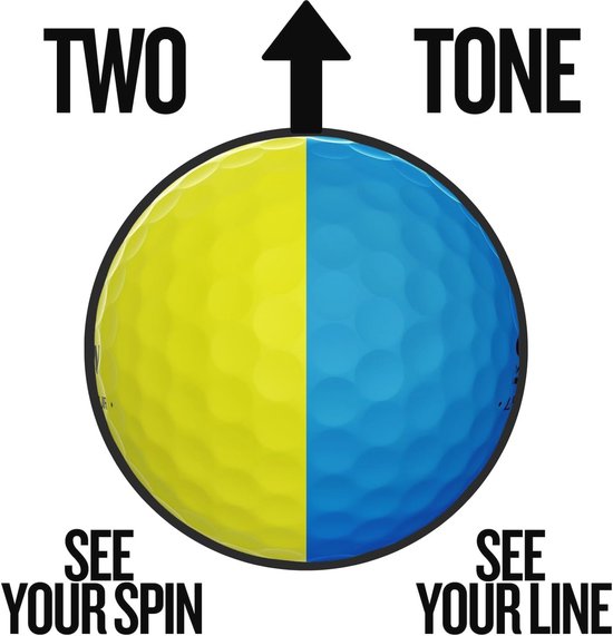 Tweekleurige golfballen voor betere zichtbaarheid en controle, perfecte grip en afstand voor golfers van Merkloos — afbeelding 4