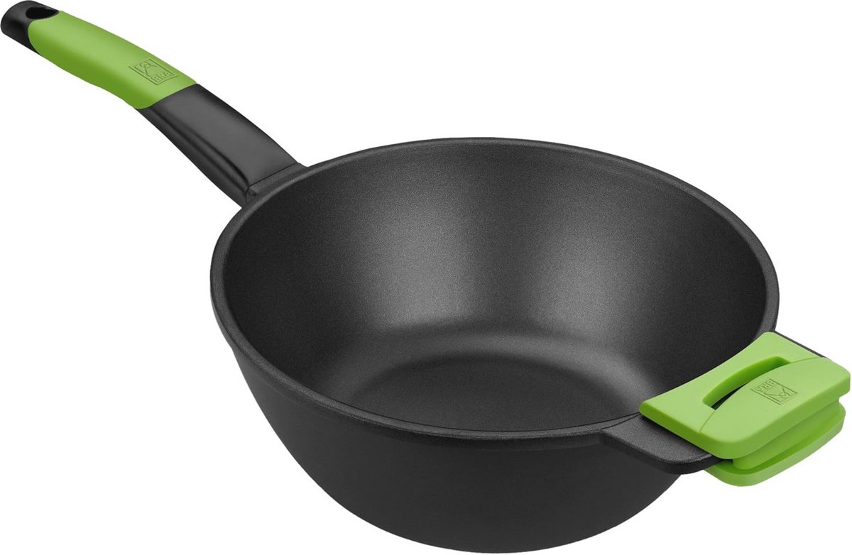 Gietaluminium Wok met Antiaanbaklaag voor Inductie Kookplaten