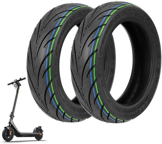 OUXI 10 inch scooterbanden met binnenband, 10 x 2,125 inch, binnen- en buitenbanden voor elektrische scooter, scooter, banden, 0° ventielhoek, anti -slip, rubberen banden met 3 montagegereedschap