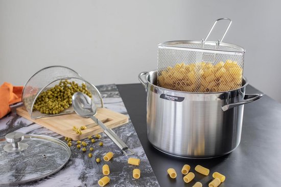 Dubbele Pastamand voor Spaghettipot RVS 24 cm — afbeelding 2