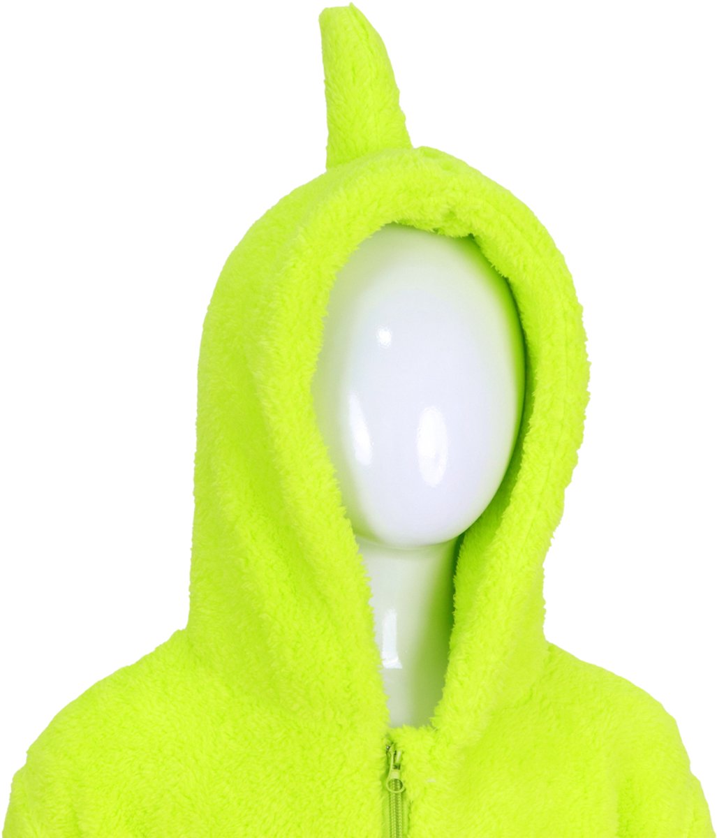 JOYAKIDS® Tele Onesie Kinderen | Groen Verkleedkostuum Kids | Carnavalskleding Jongens & Meisjes | Verkleedkleren Meisje Jongen | Pyjama | Tubbie Kostuum Kind | Carnaval kleding | Verkleedkleding | Verkleed als Dip | Groepskostuum | — afbeelding 10