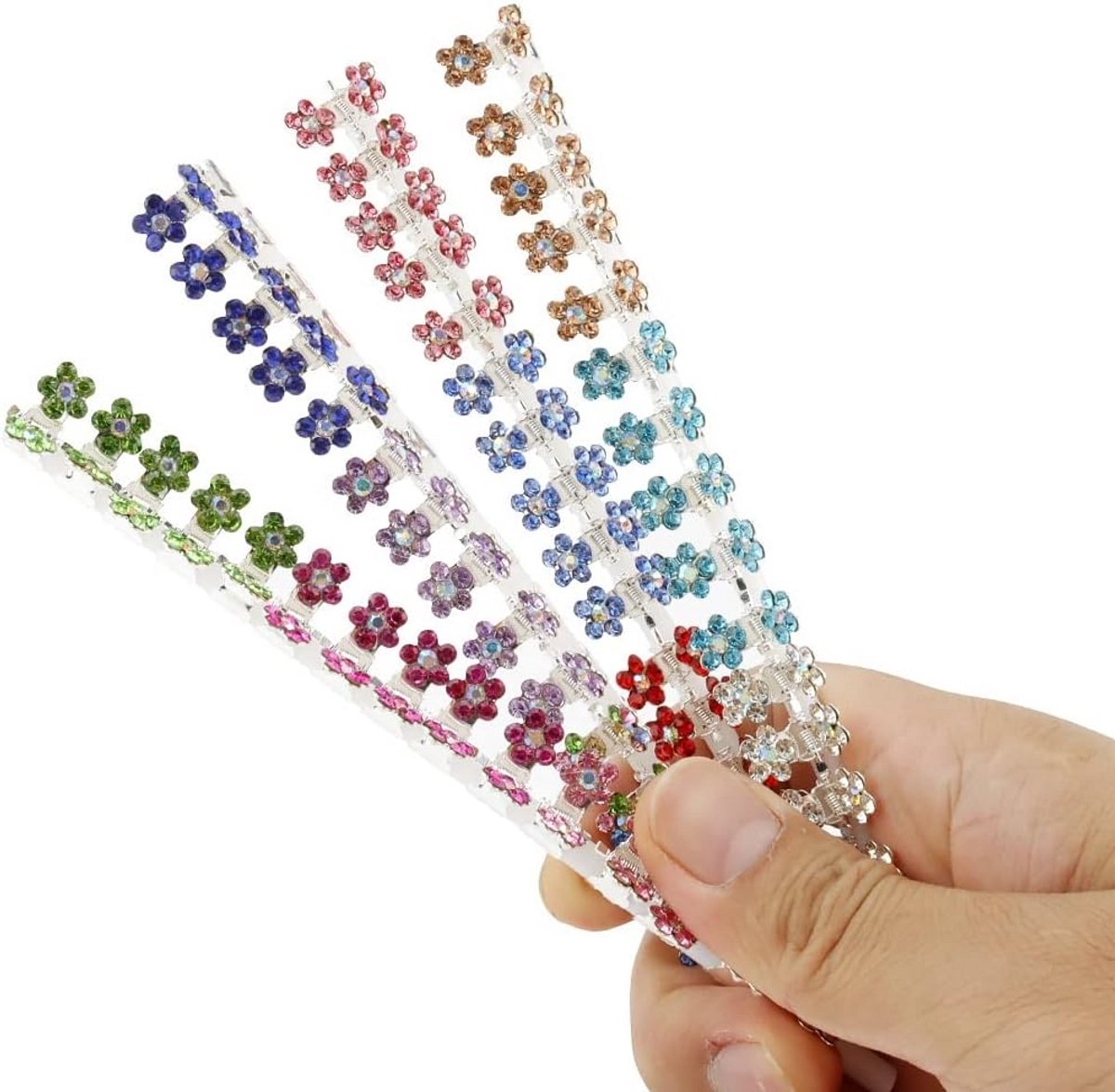 Set van 13 Mini Haarspeldjes met Glitter en Strass Steentjes voor Dames en Meisjes