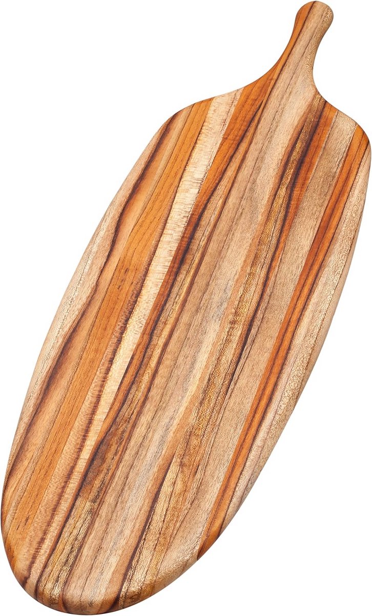 Grote Serveerplank van Teakhout met Handvat 67,5 cm