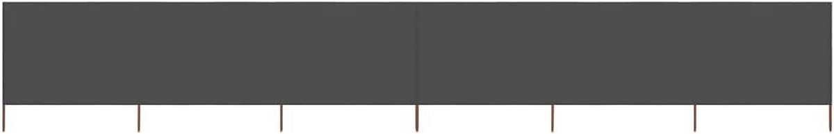 Vouwbaar Windscherm 6-Pieces - Privacy Scherm voor Strand, Camping, Balkon en Tuin - 800 x 120 cm - Antraciet