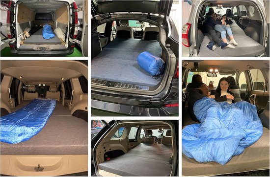 Opvouwbare matras voor logeerbed, futon en poef - 195 x 80 x 9 cm, kleur blauw van Merano — afbeelding 3