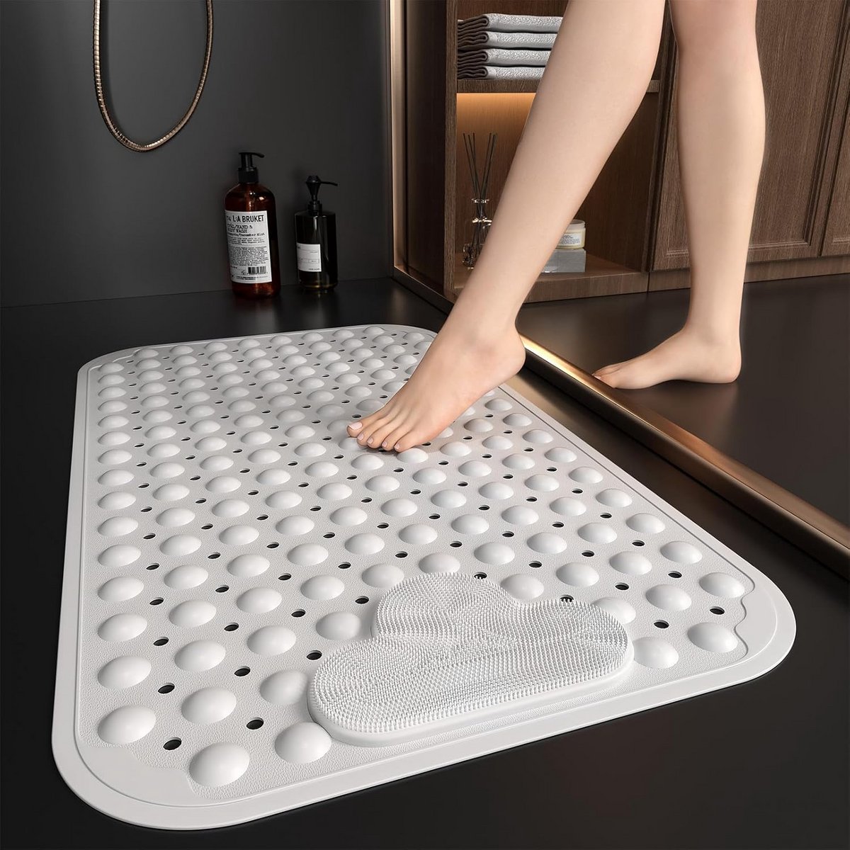 Antislip Douchemat 70 x 40 cm met Voetmassage en Zuignappen voor Extra Veiligheid
