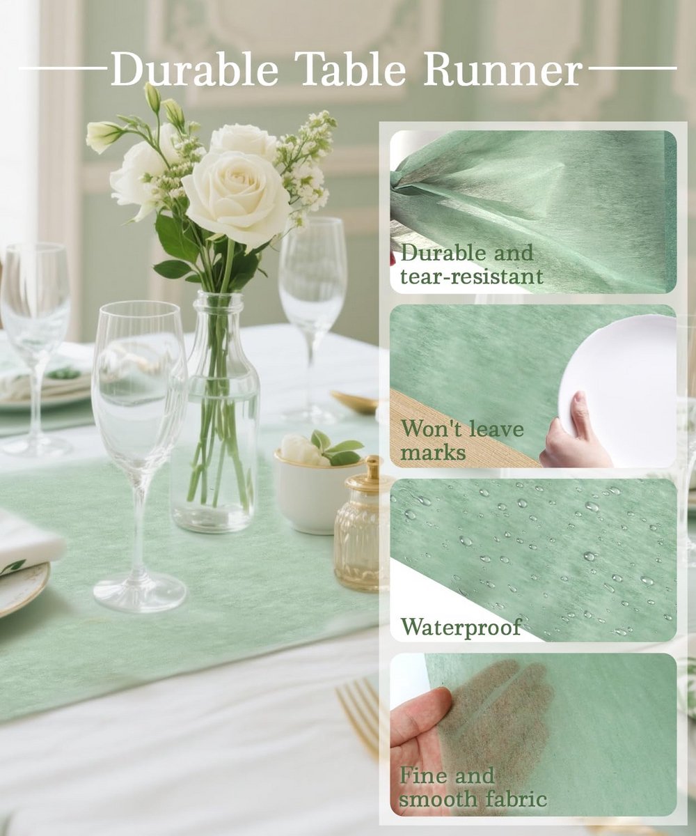 Lange Groene Tafel loper 30 Meter Voor Feest of Decoratie