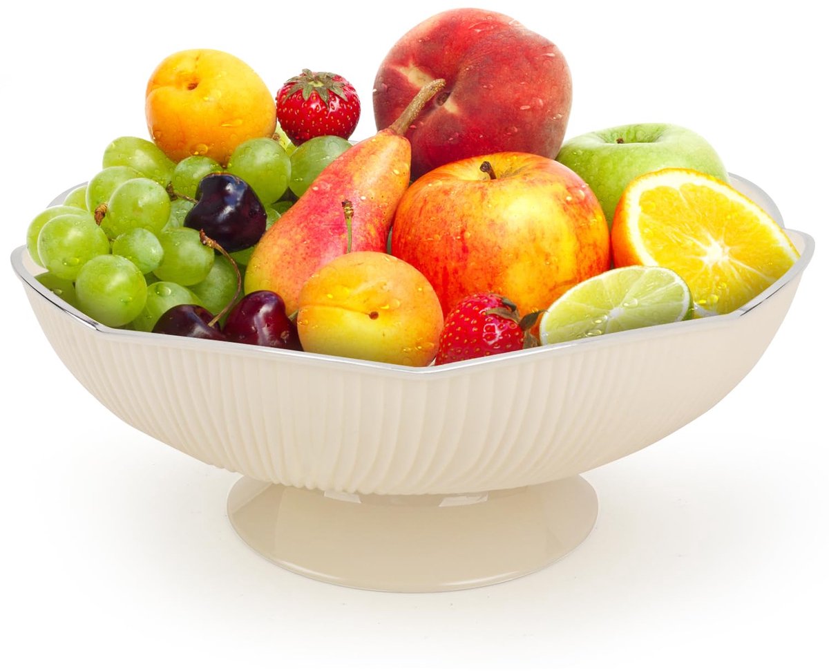 Unyqoos® Moderne en veelzijdige fruitschaal met afneembare zeef voor keuken en badkamer
