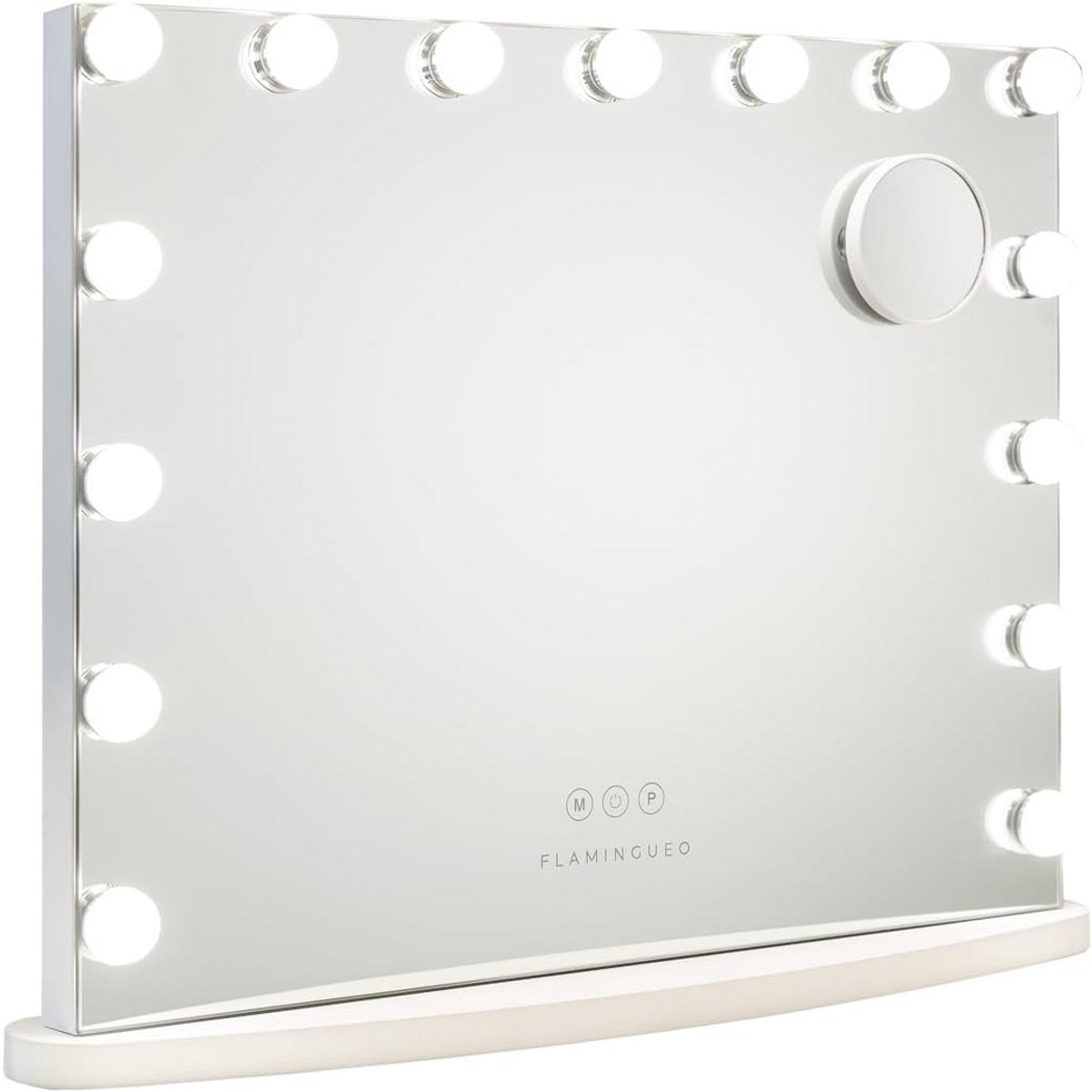 Make-up Spiegel met 15 LED Verlichting en Touch Control - Inclusief 5x Vergroting - Wit