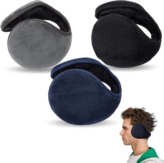 Ensemble de cache-oreilles 3 pièces - Ensemble de cache-oreilles d'hiver - Cache-oreilles doux - Unisexe - Taille unique - Parfait pour les activités de plein air comme le ski et le cyclisme