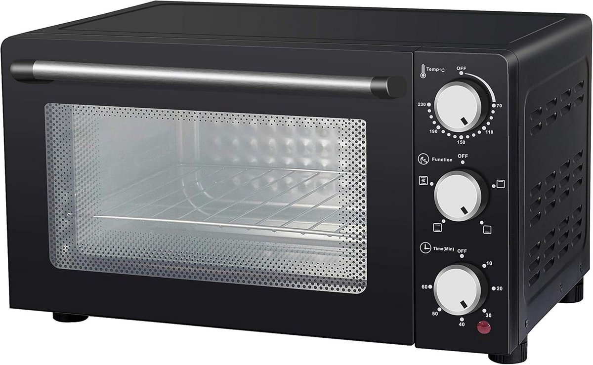 Compacte Mini Oven met Ventilator - 24 Liter - Ideaal voor Bakken en Grillen